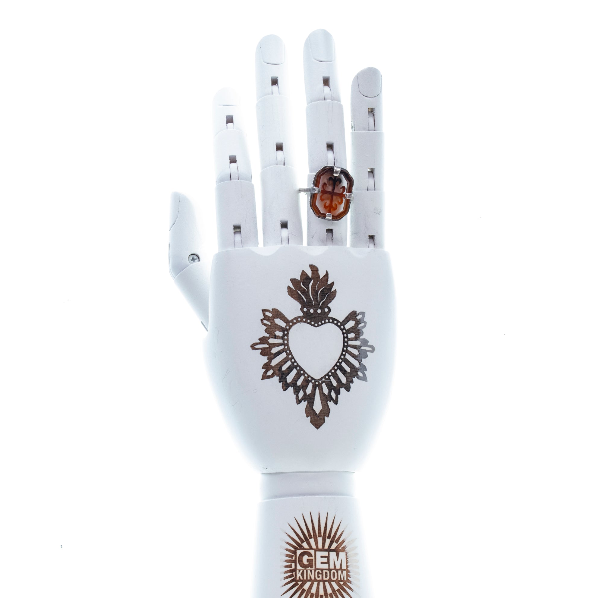 Amber Filigree Ring – Sterling Silver – Gem Kingdom