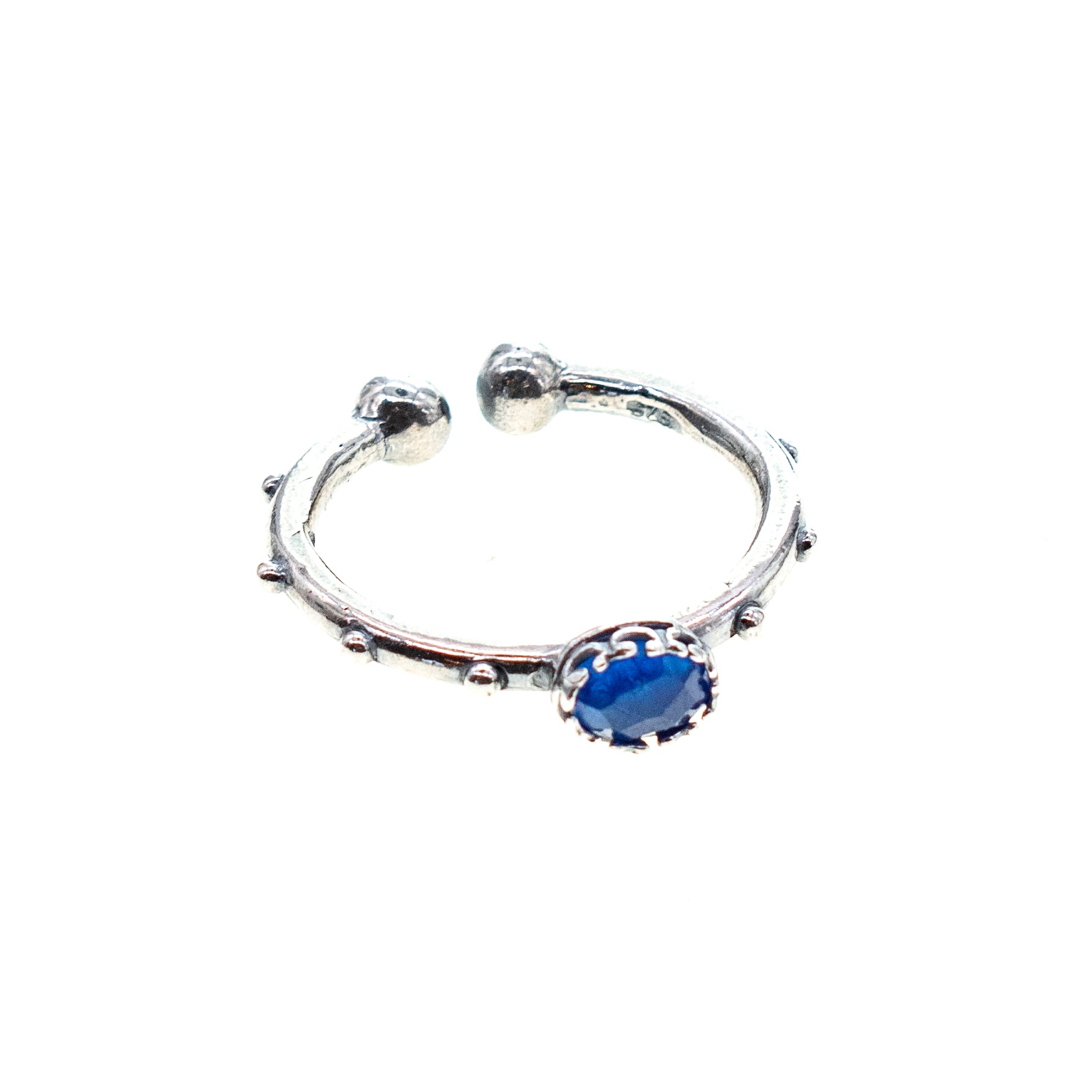 Blauwe Agaat Ring Studs