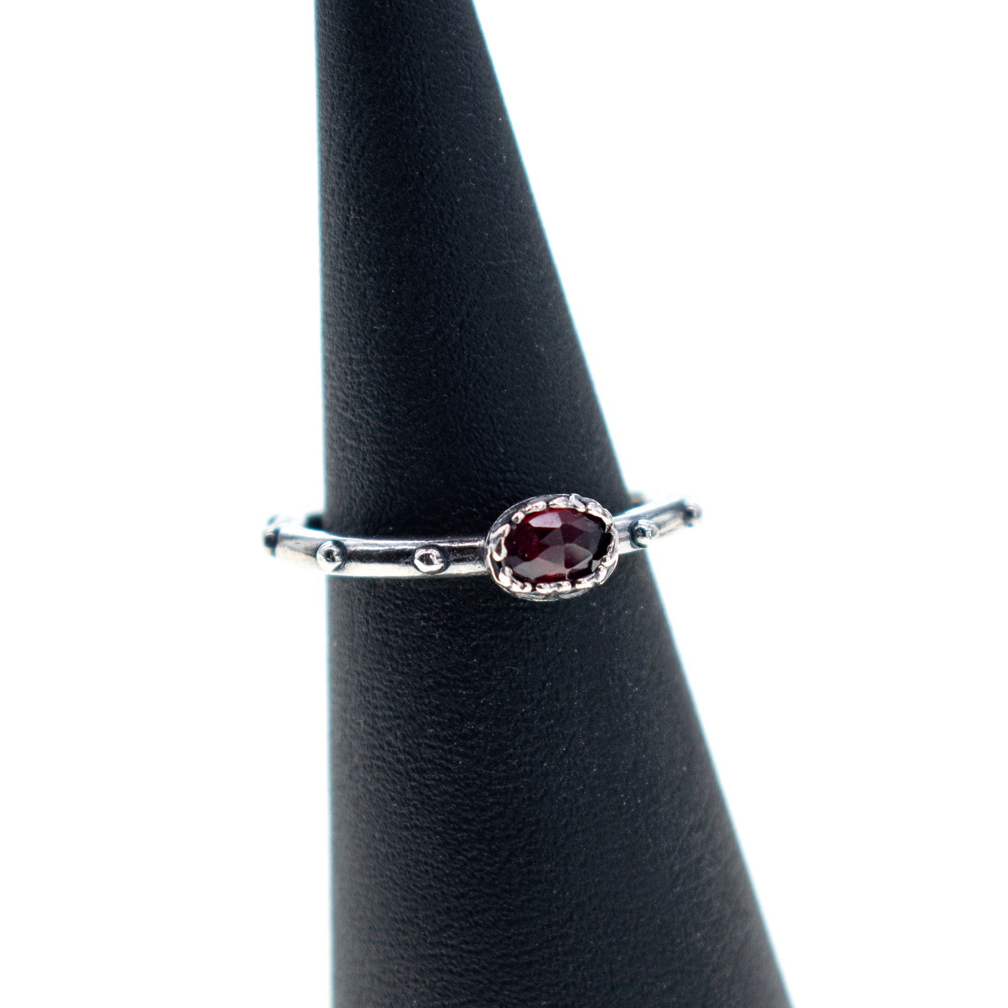 Garnet Studded Band Ring