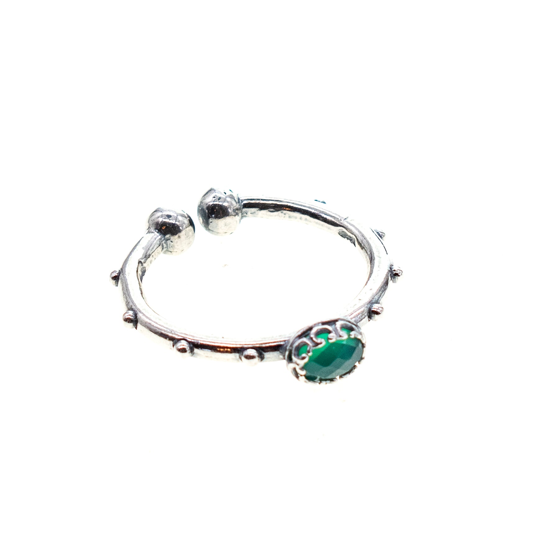 Groene Agaat Ring Studs