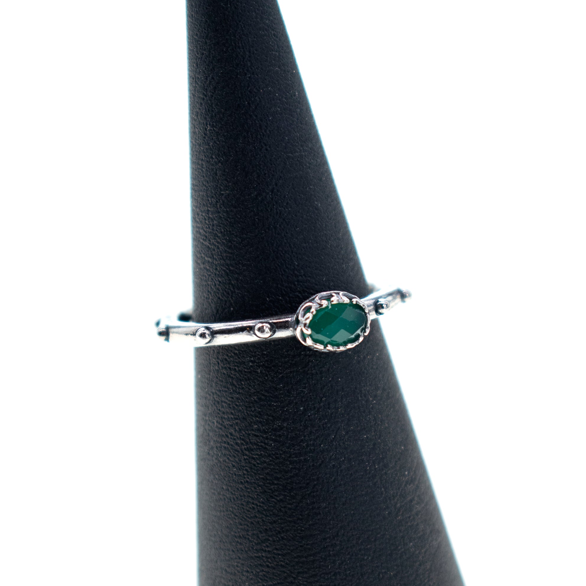 Groene Agaat Ring Studs