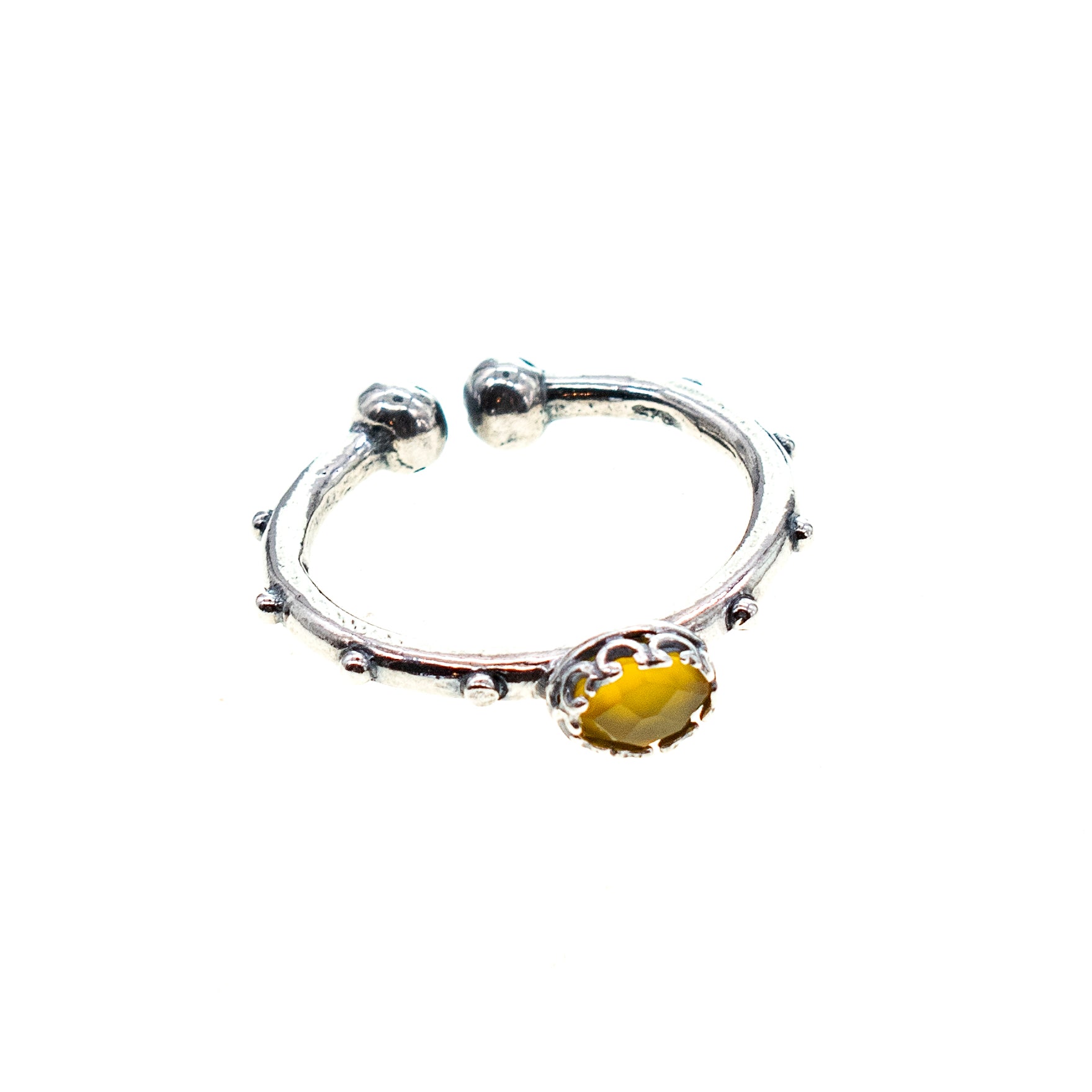 Gele Agaat Ring Studs