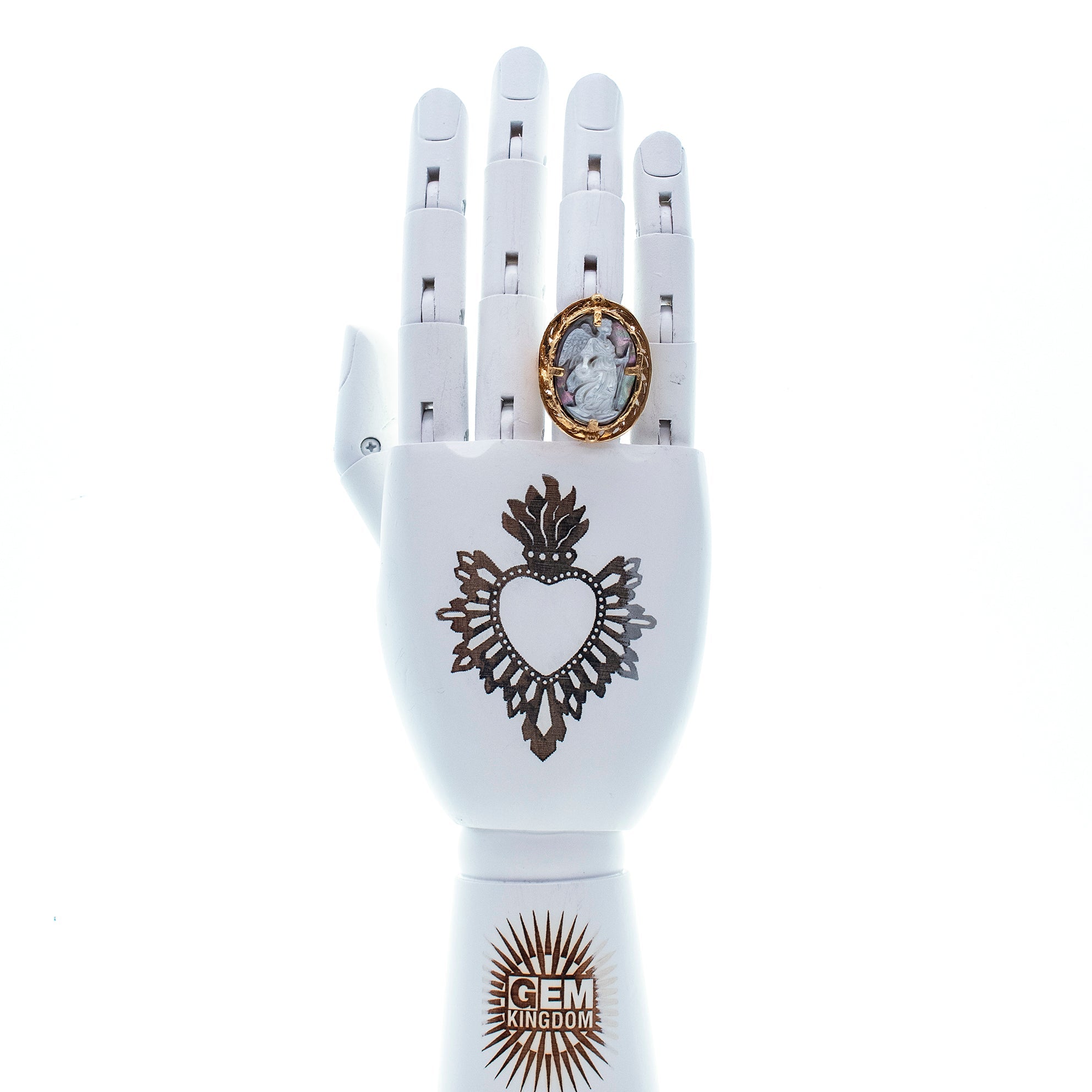 Goddess Nike Cameo Ring – Gold Plated – Gem Kingdom
