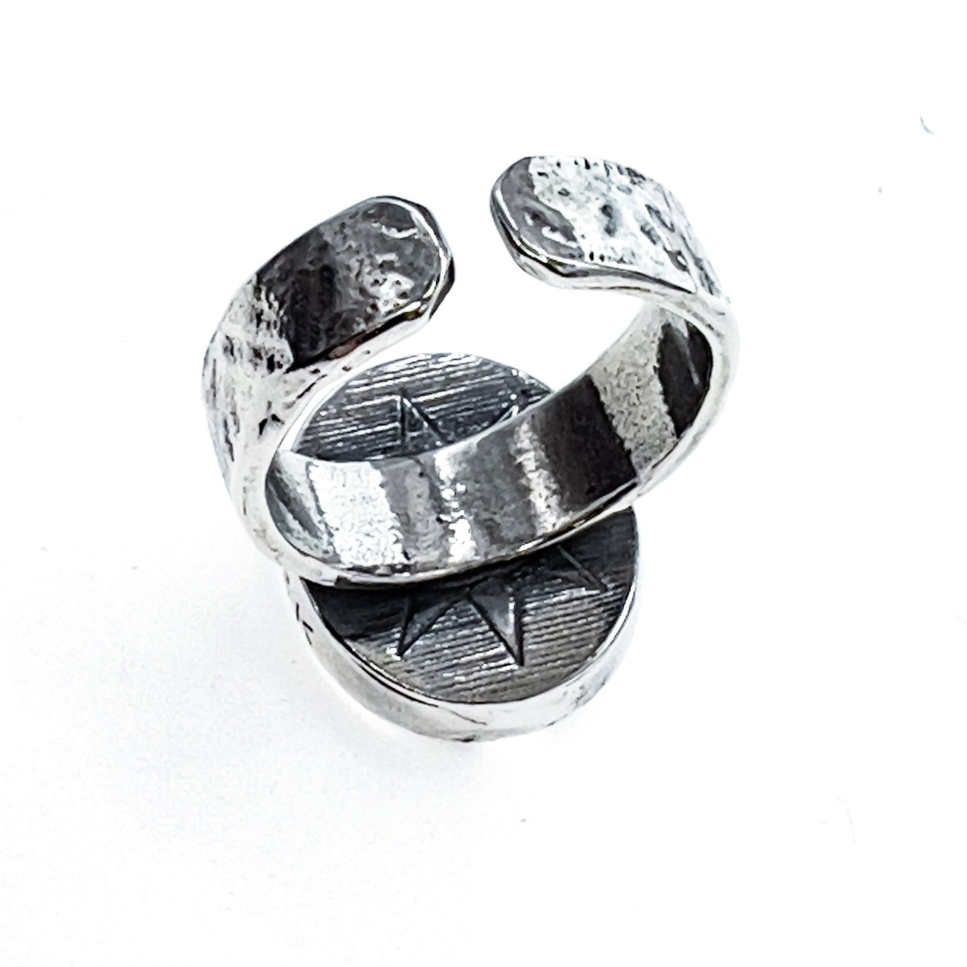 Sterling Silver And Black Onyx Monogram Ring – Sterling Silver – Gem Kingdom