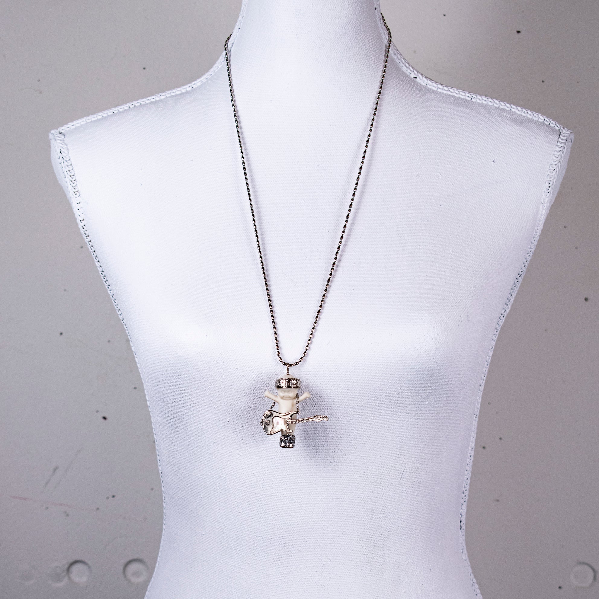 "Rock-A-Bye Baby" Ketting Wit En Zilver