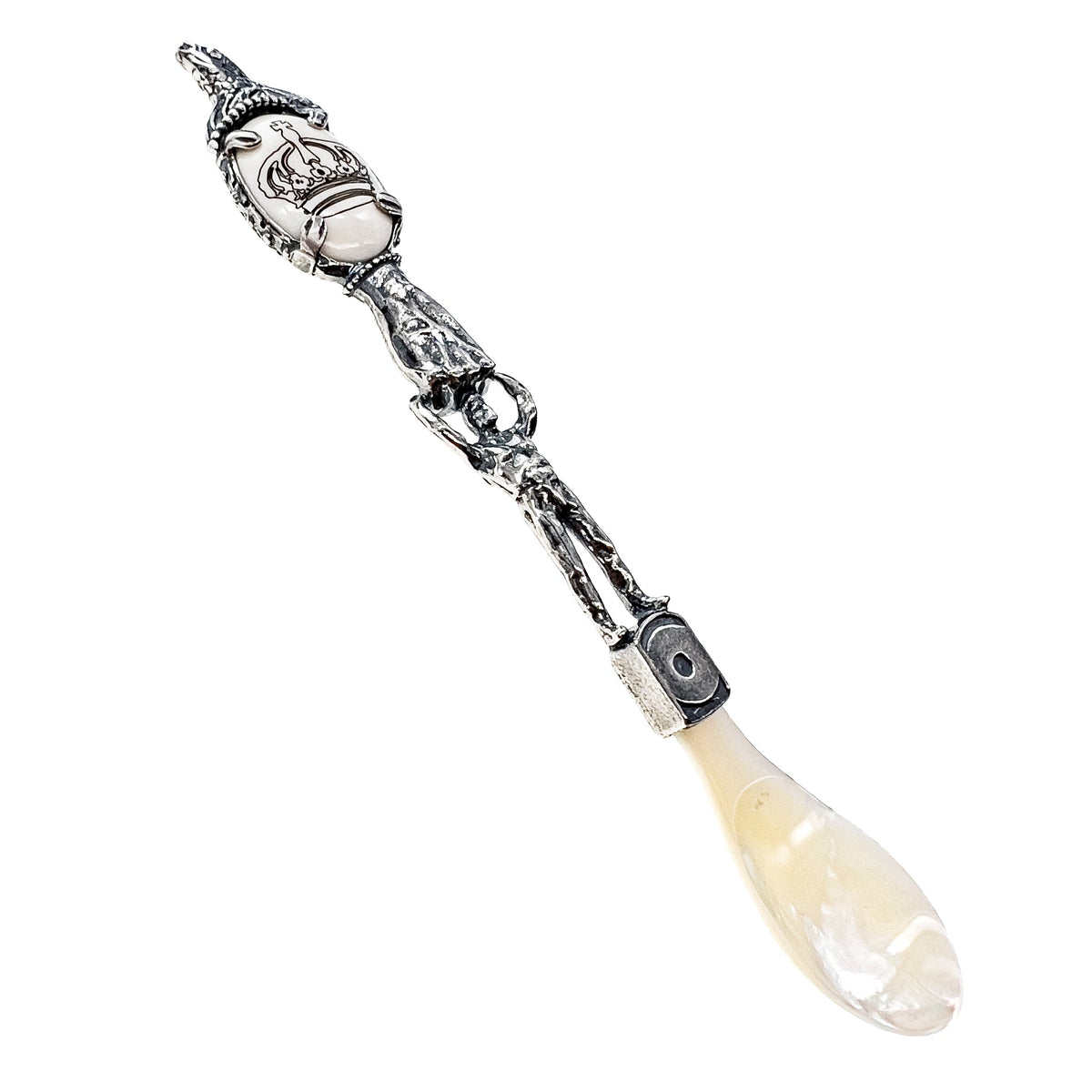 Kaviaarlepel Sterling Zilver Kroon – Sterling Zilver – Gem Kingdom