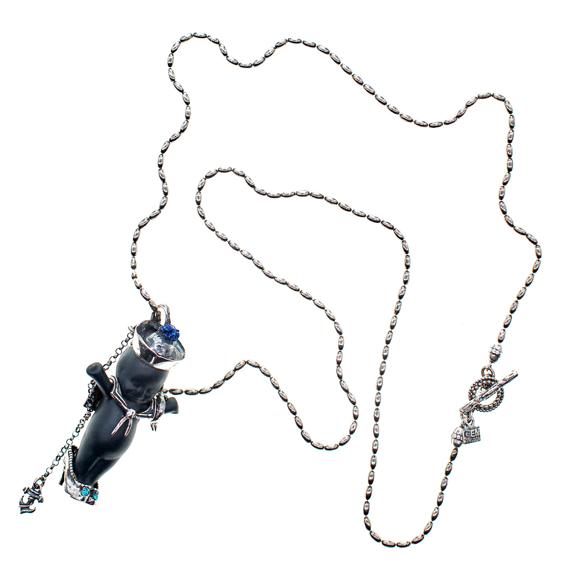 "Little Sailor" Ketting Zwart En Zilver