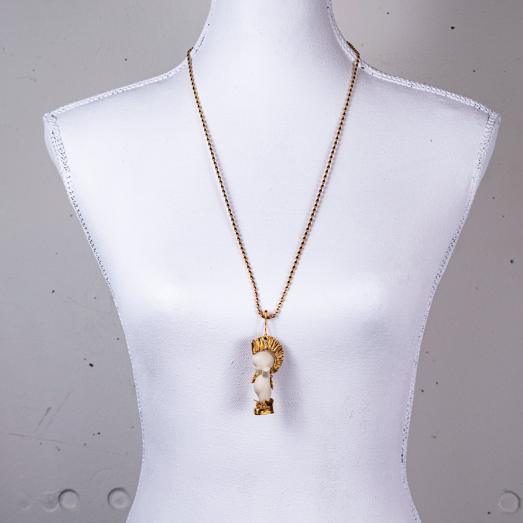 "Little Sid" Ketting Wit En Goud