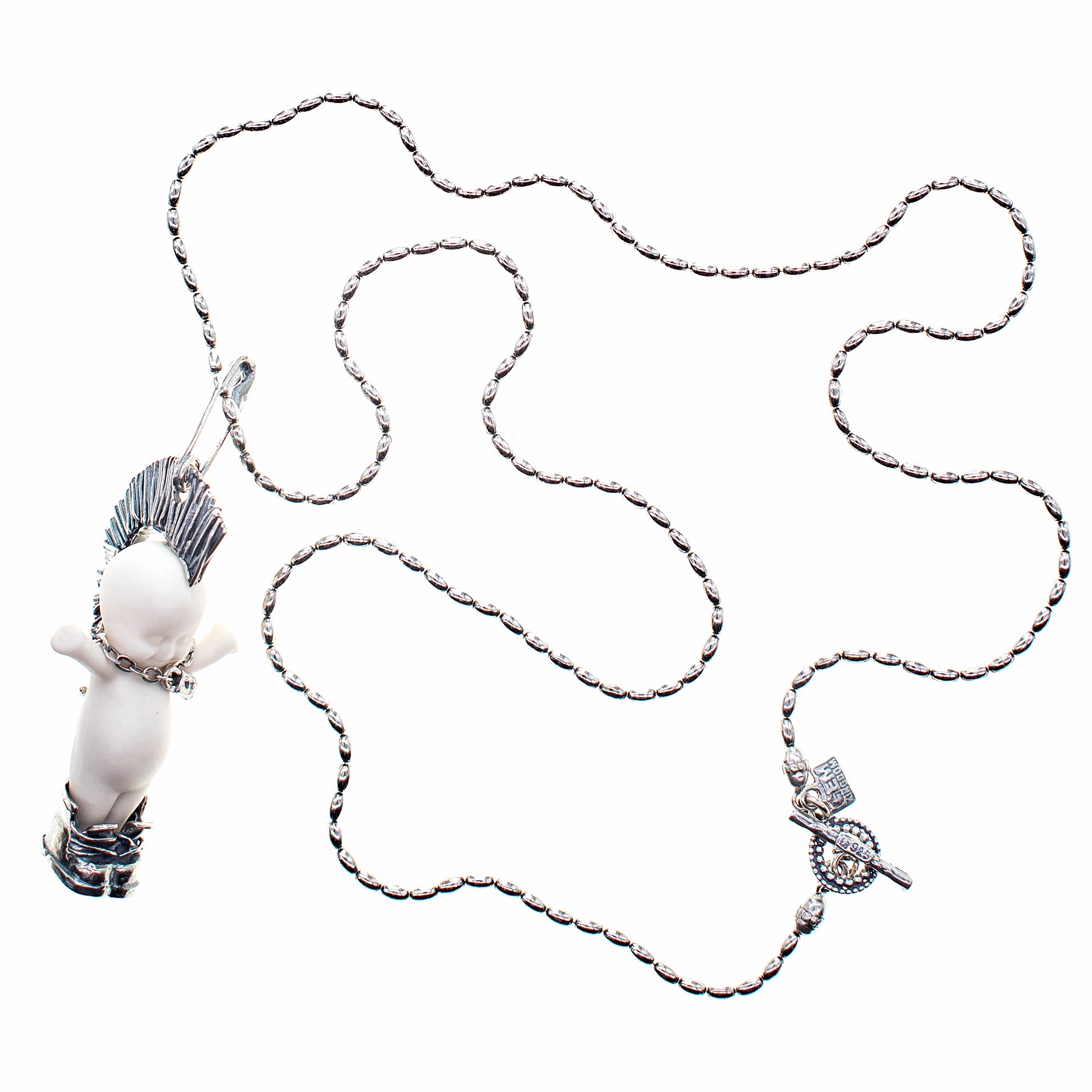"Little Sid" Ketting Wit En Zilver