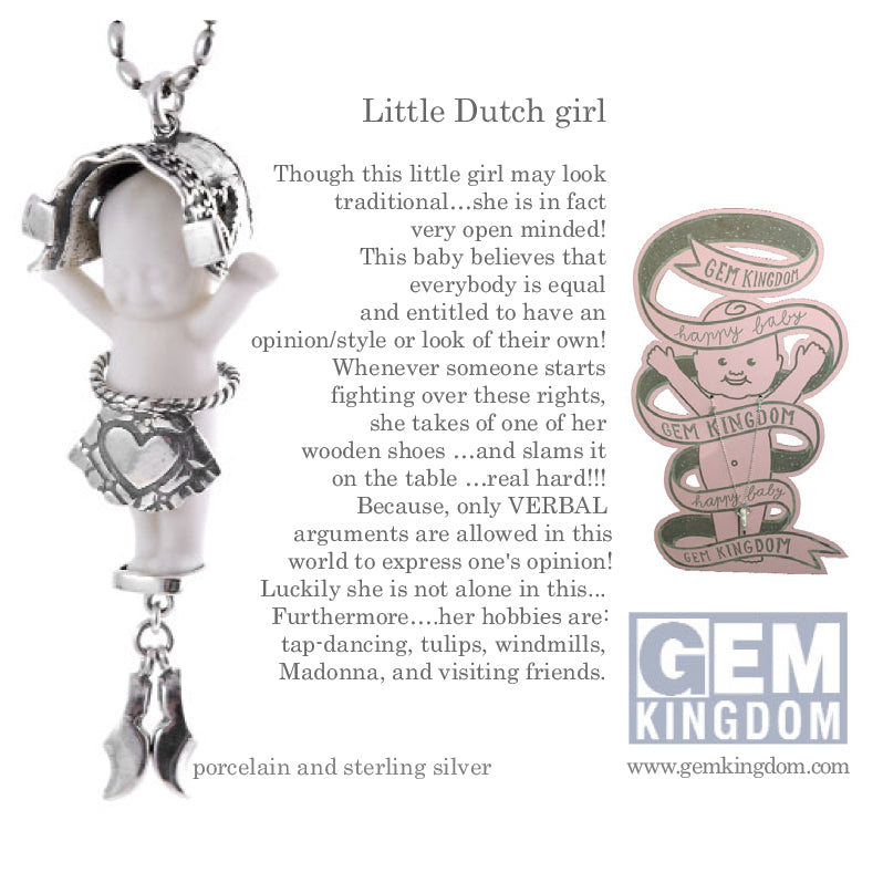 "Little Dutch Girl" Ketting Wit En Zilver