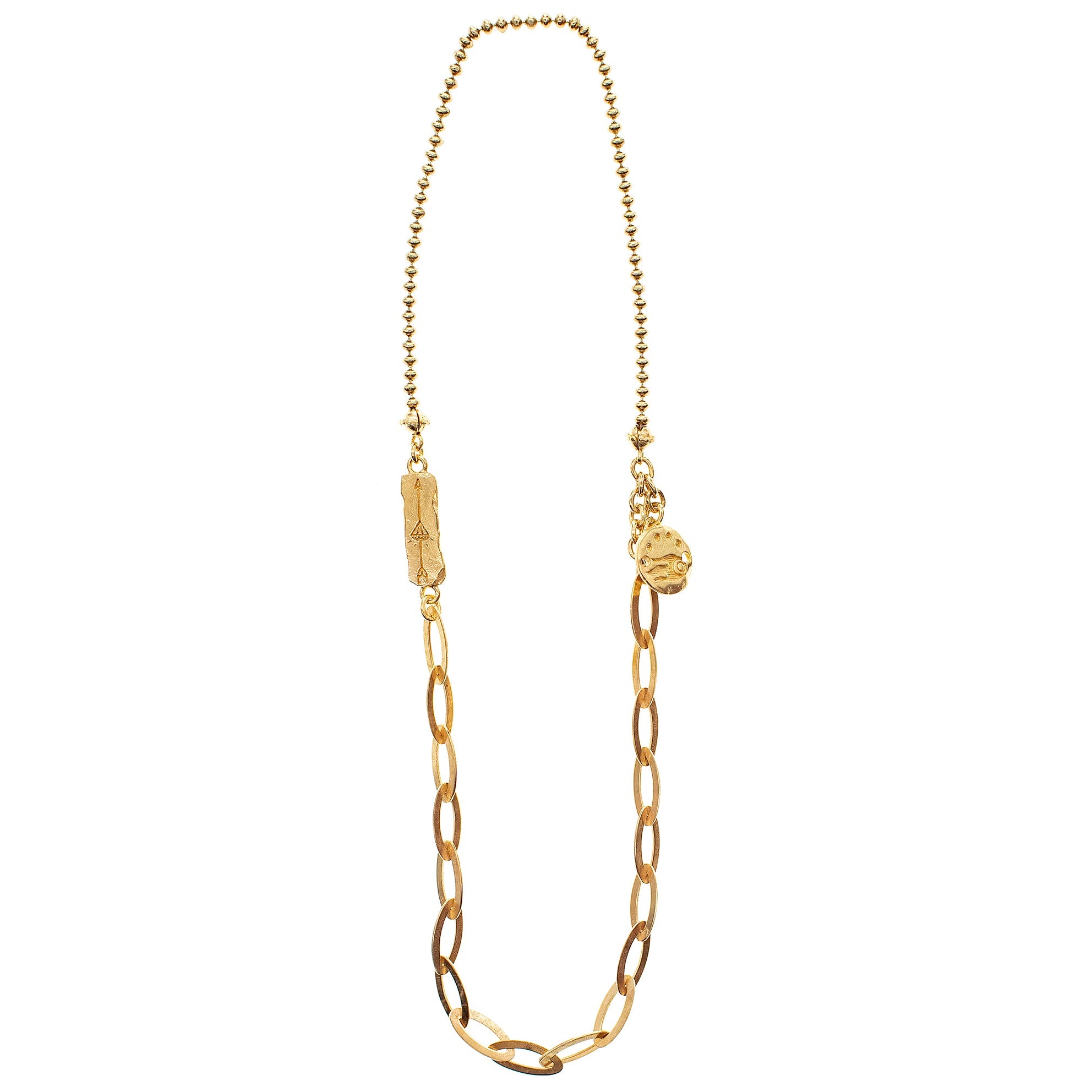 Arrow & Comet Multi-Chain Necklace – Gold Plated – Gem Kingdom