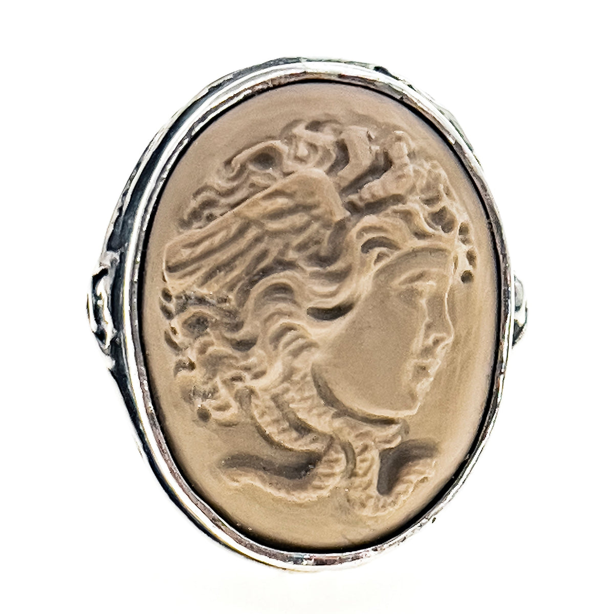 Lavasteen Medusa Ring – Sterling Zilver – Gem Kingdom