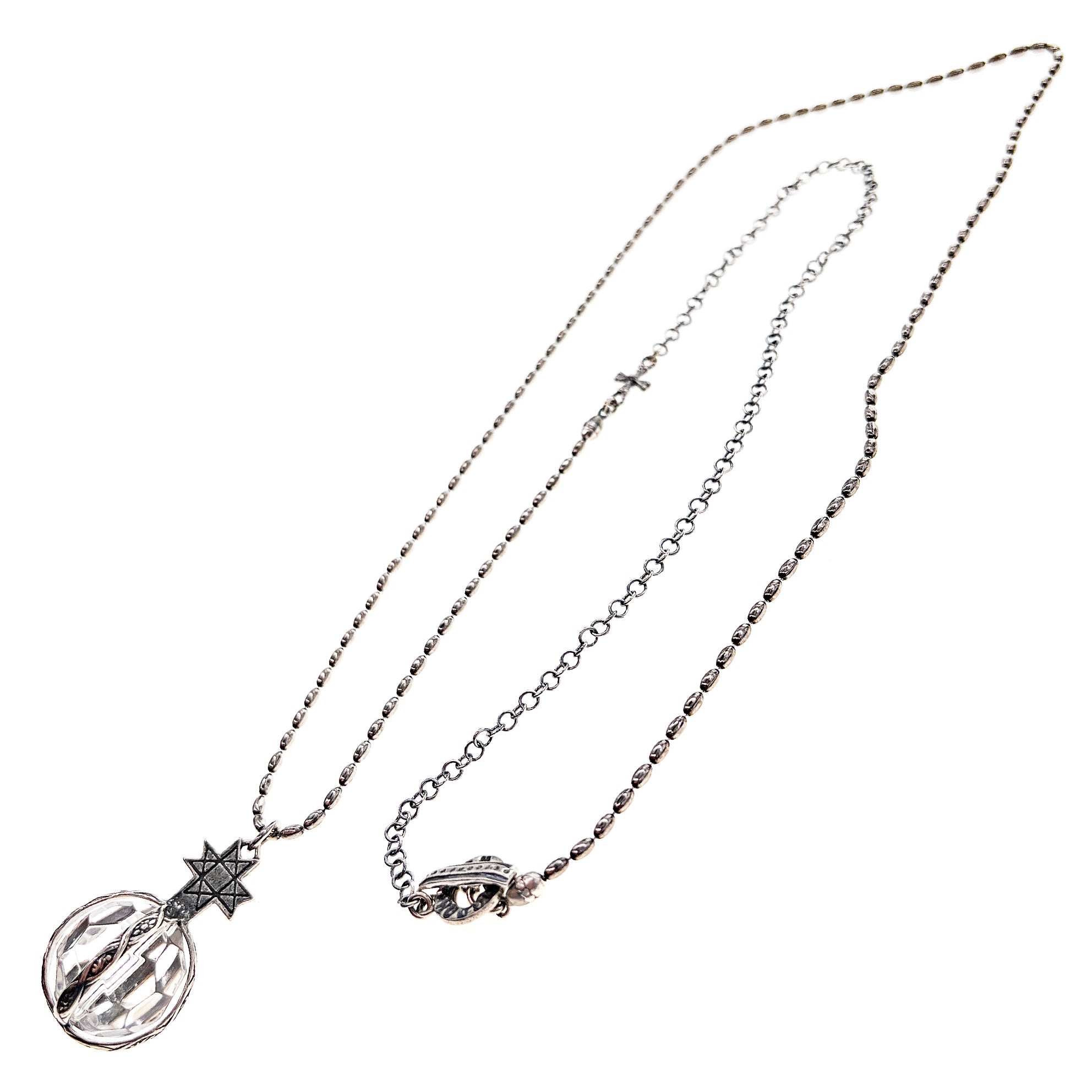 Crystal Pendant Necklace – Sterling Silver – Gem Kingdom