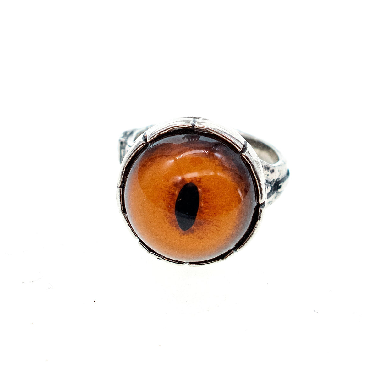 Eye Love You Eye Ring Orange – Sterling Silver – Gem Kingdom