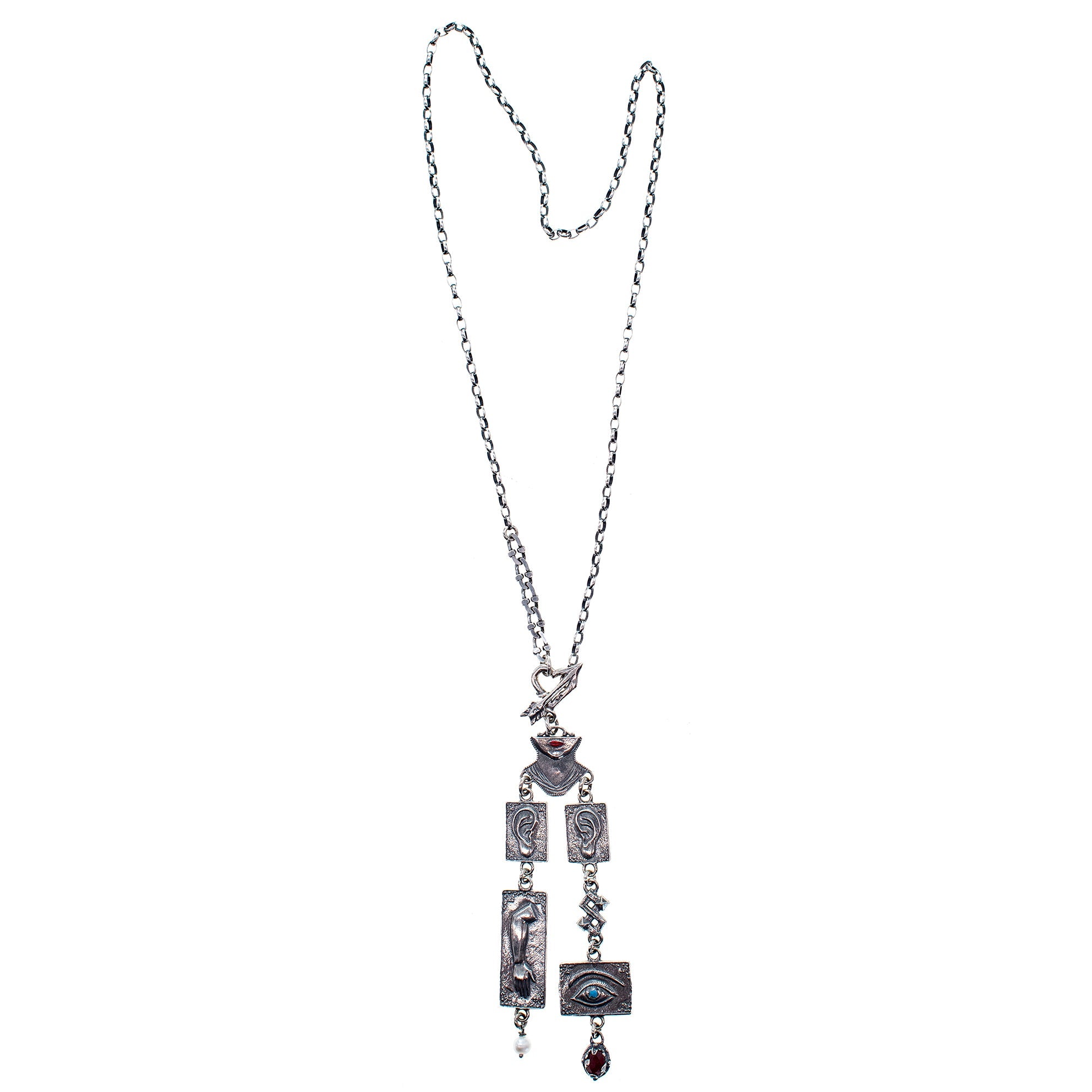 Ex Voto Chandelier Necklace – Sterling Silver – Gem Kingdom