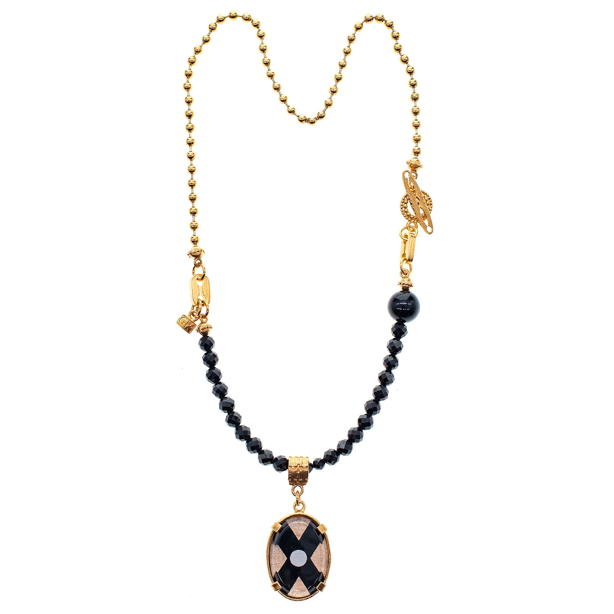 Zwarte Spinel Ketting