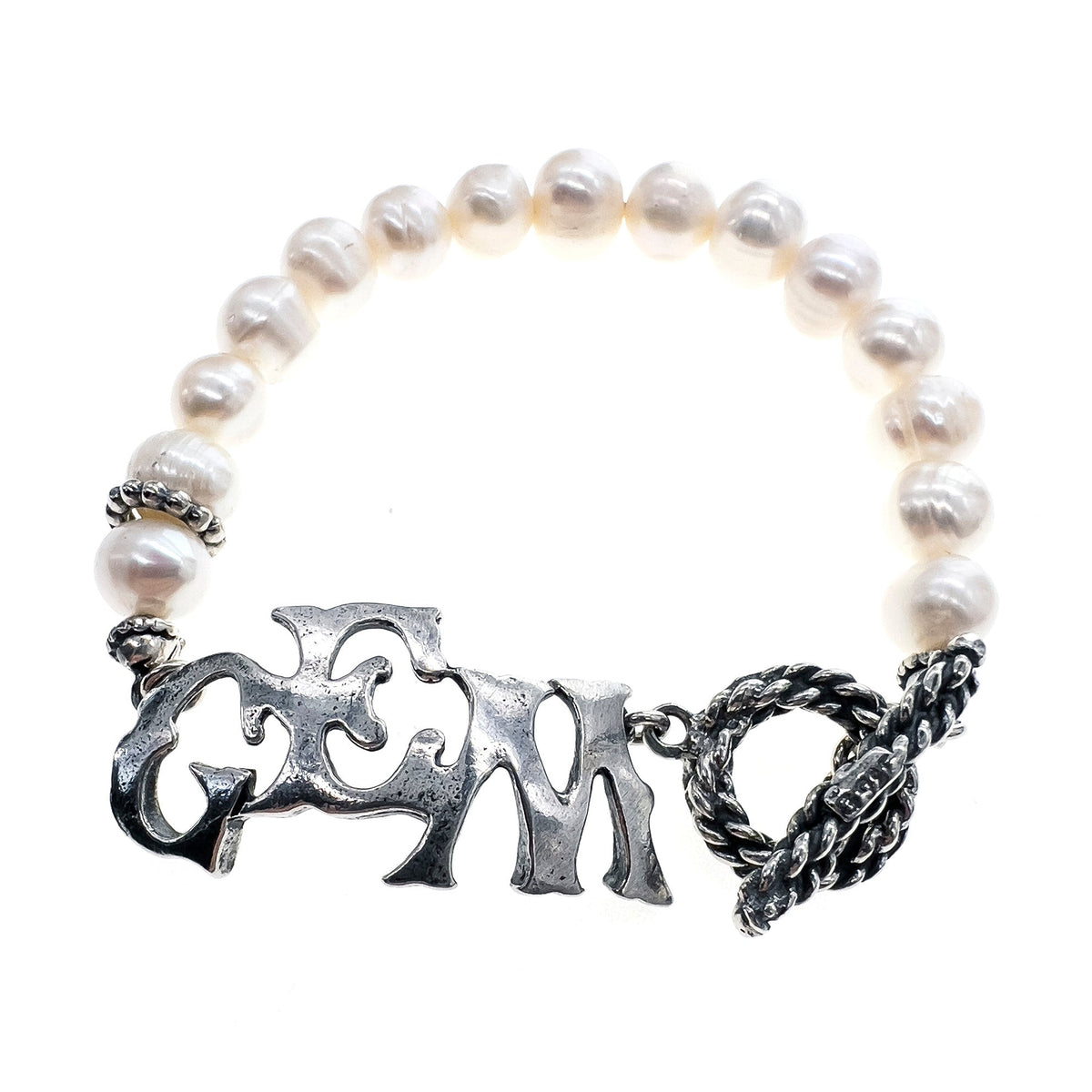 Back to the Future GEM Pearl Bracelet White – Sterling Silver – Gem Kingdom