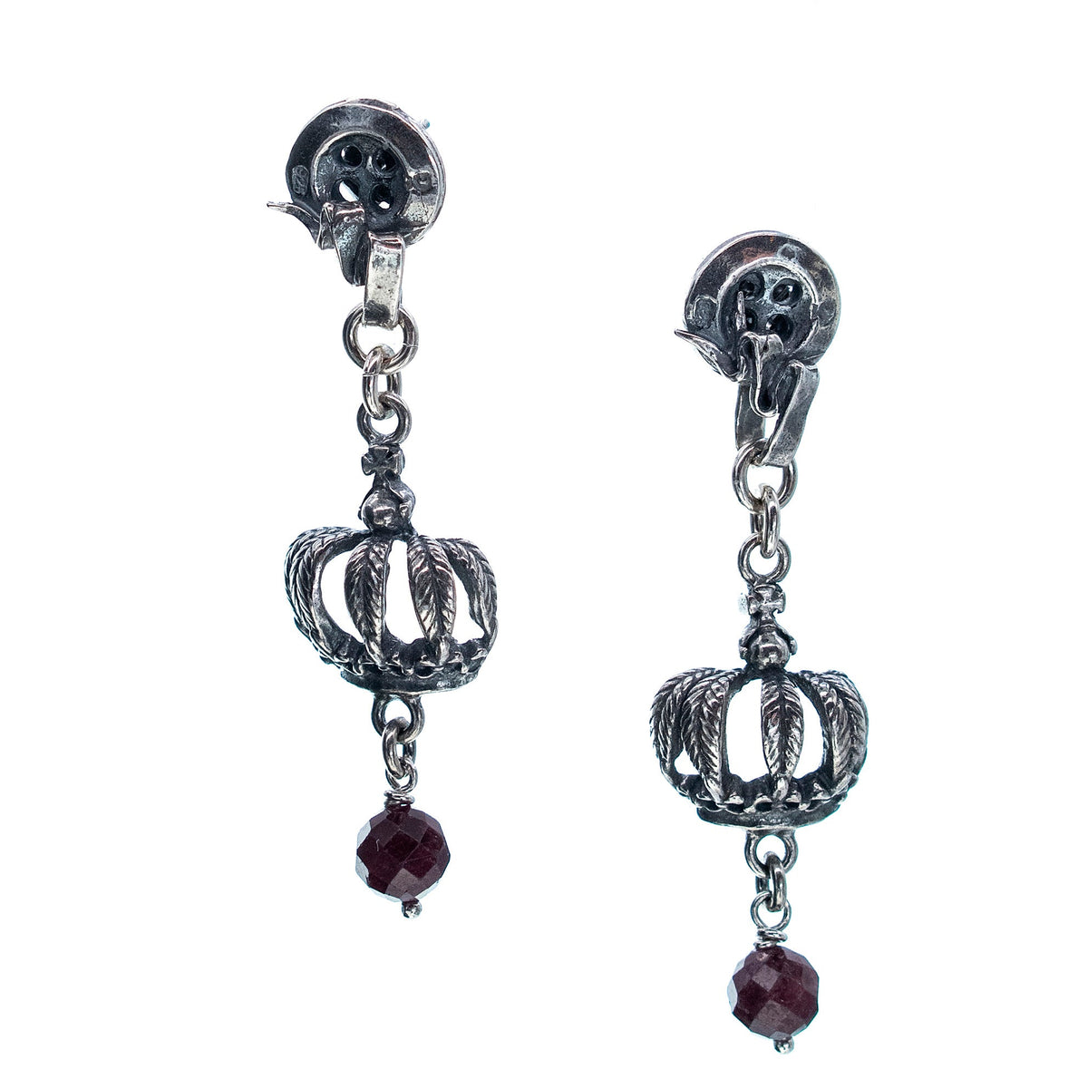 Rebel Rebel Kroon Oorbellen – Sterling Zilver – Gem Kingdom