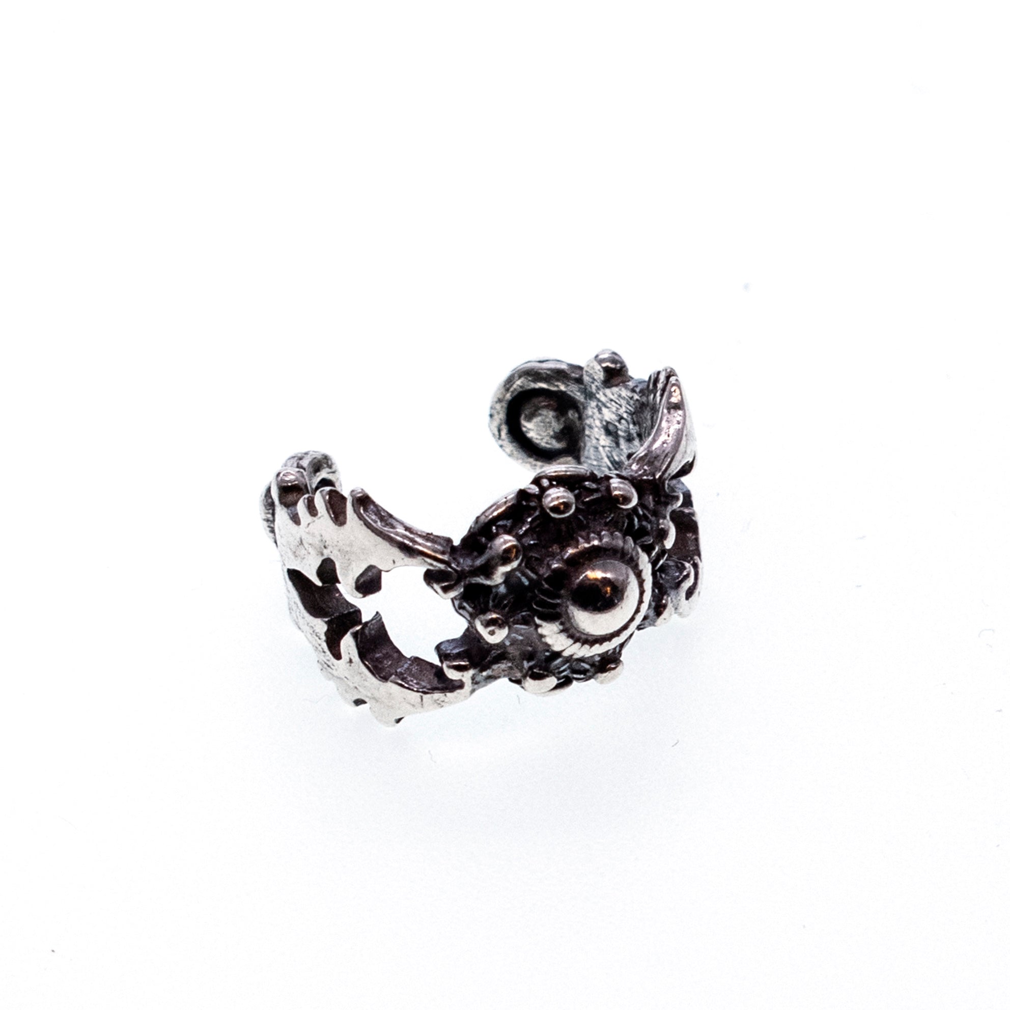 Heritage Button Sterling Silver Ear Cuff – Sterling Silver – Gem Kingdom