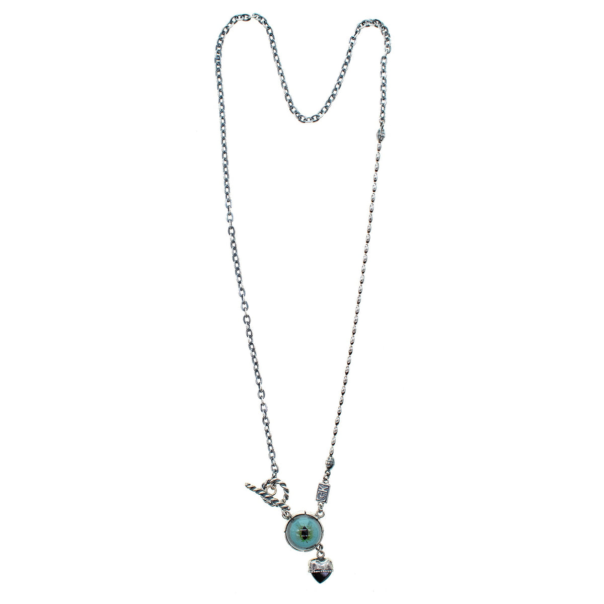 Eye Love You Necklace Blue – Sterling Silver – Gem Kingdom
