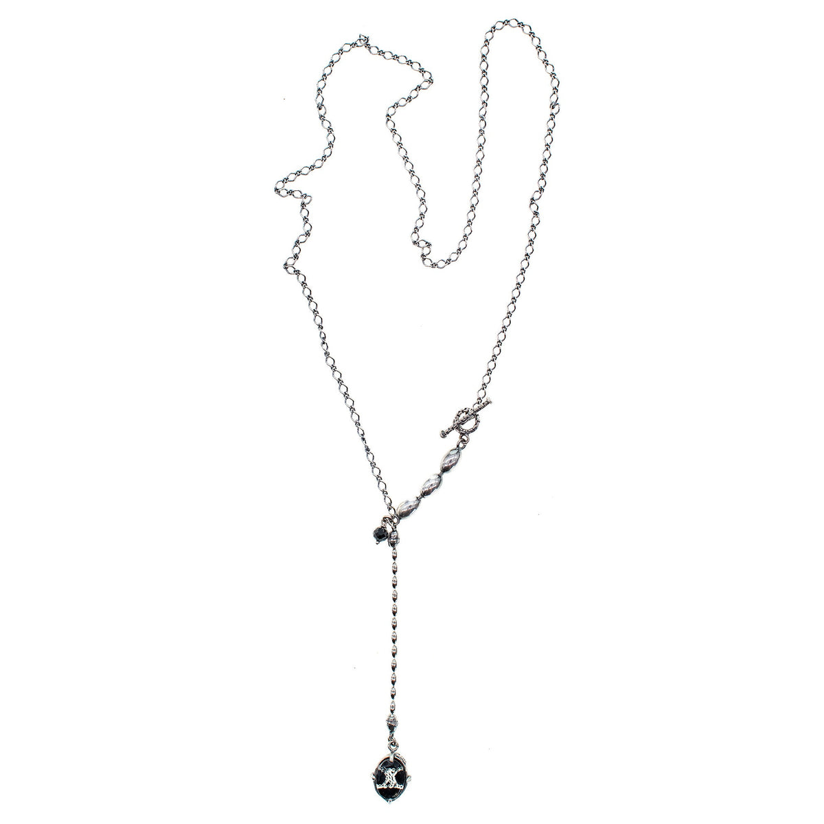 Rebel Rebel Intaglio Y-Ketting Lang – Sterling Zilver – Gem Kingdom