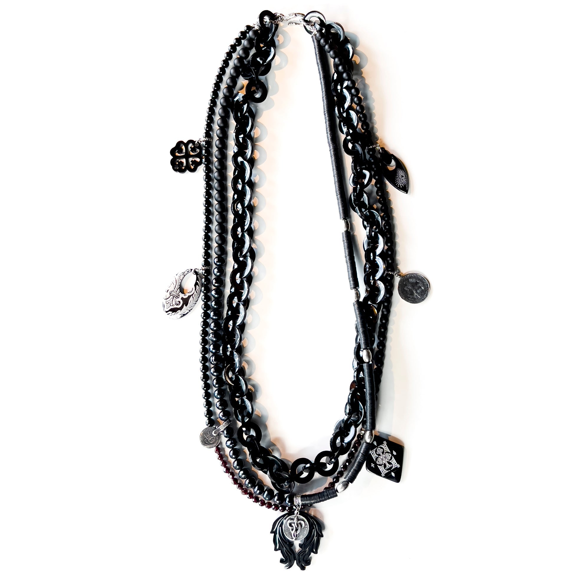 Multi Zwarte Statement Ketting