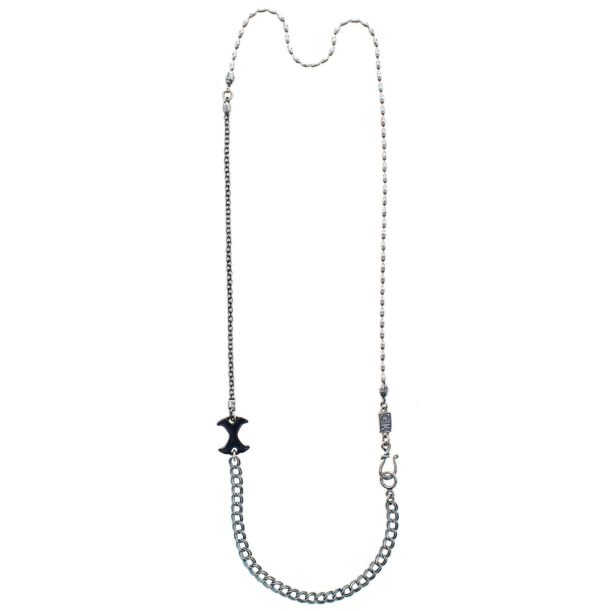 Kruis Ketting Zwart – Sterling Zilver – Gem Kingdom