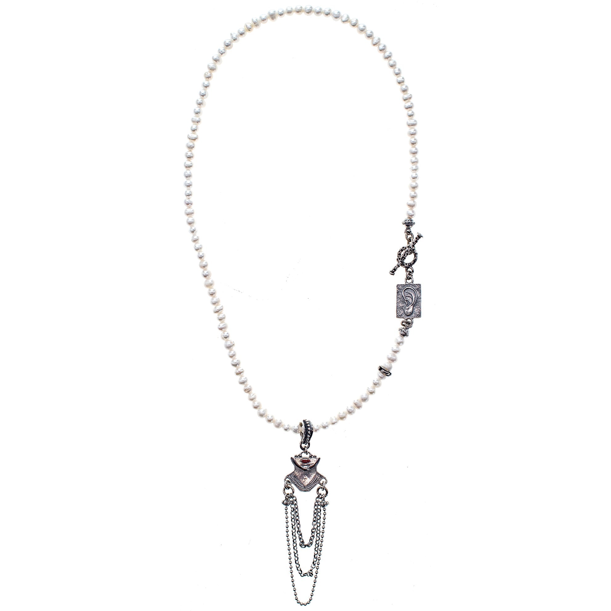 Ex Voto Fringe Pearl Necklace – Sterling Silver – Gem Kingdom