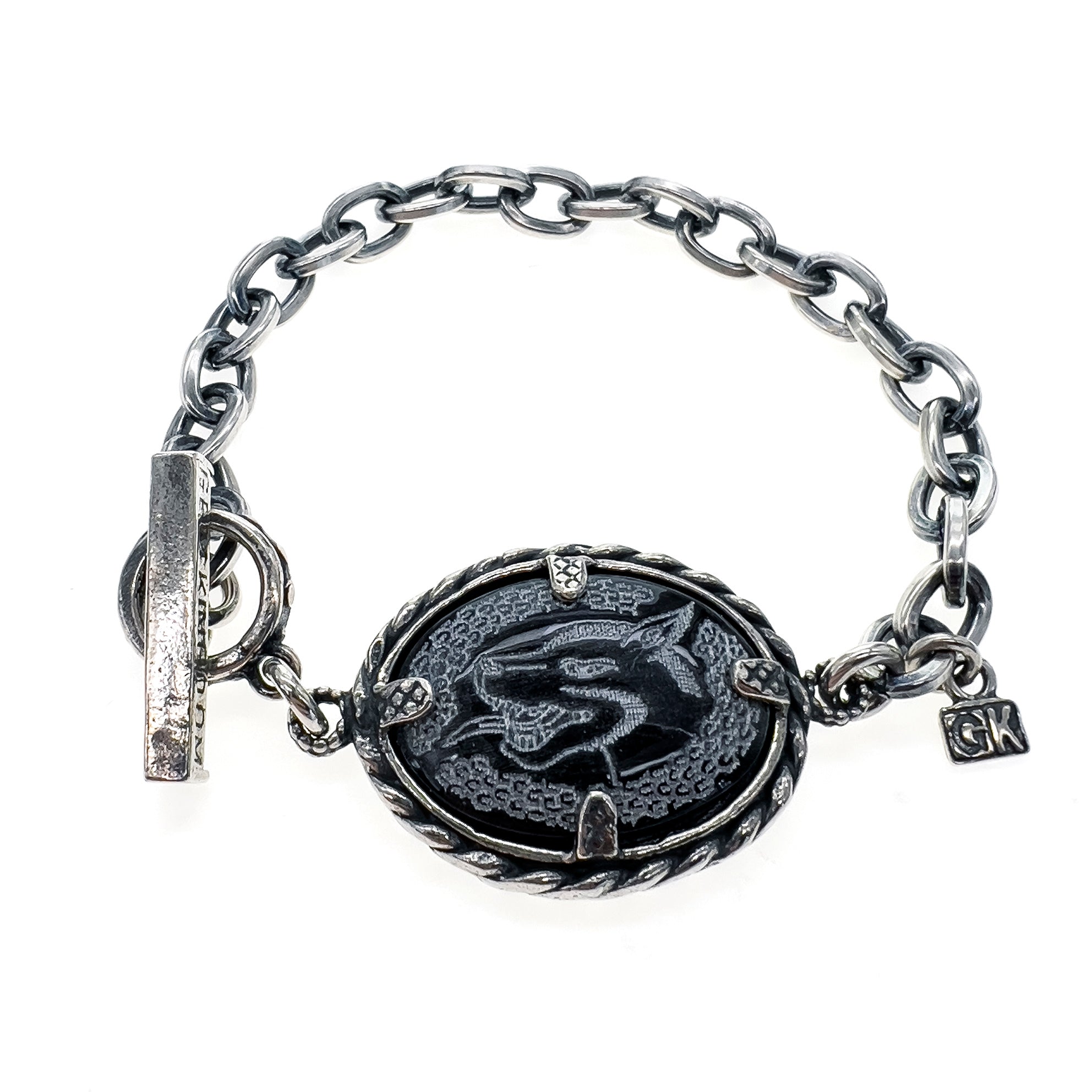  Wolf Armband Zwart