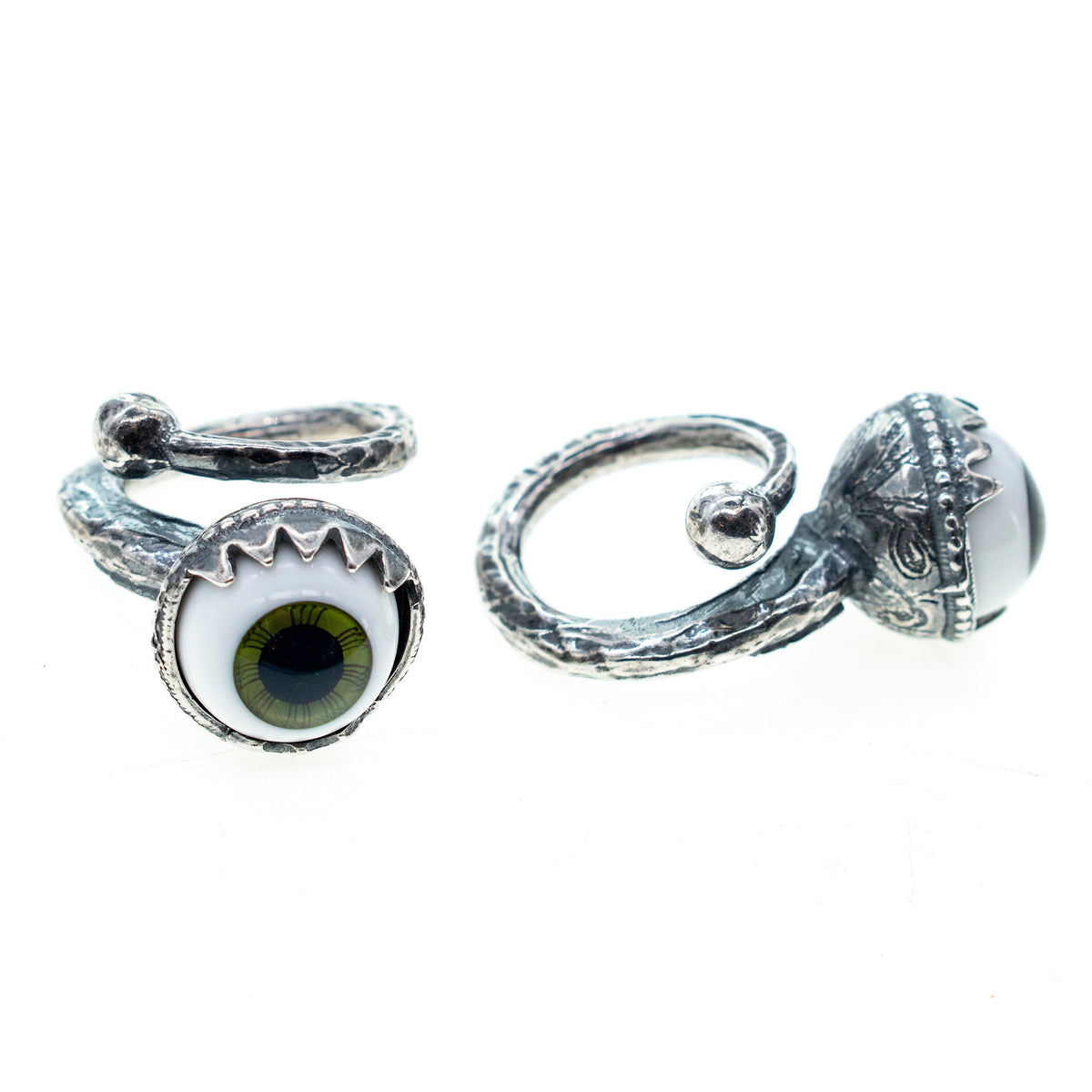 Eye Love You Eye Ring Green – Sterling Silver – Gem Kingdom