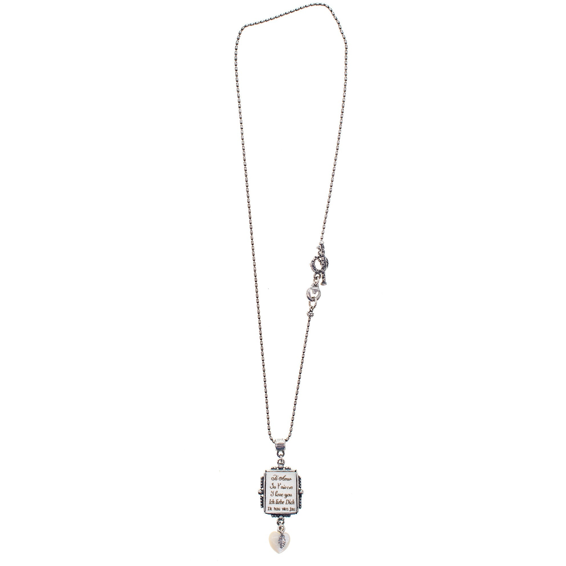 White Loveletter Necklace – Sterling Silver – Gem Kingdom