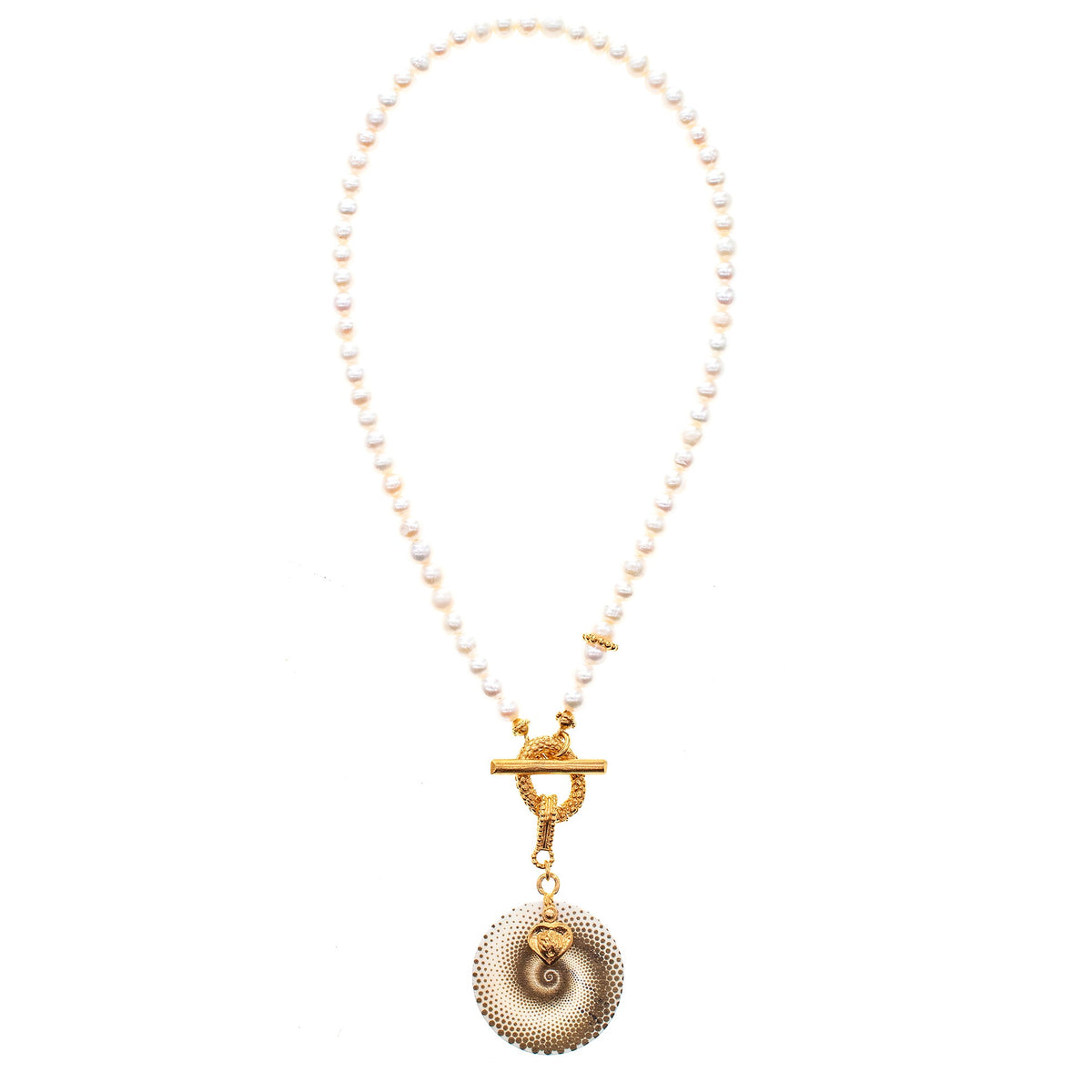 Parel Swirl Ketting – 18K Verguld – Gem Kingdom