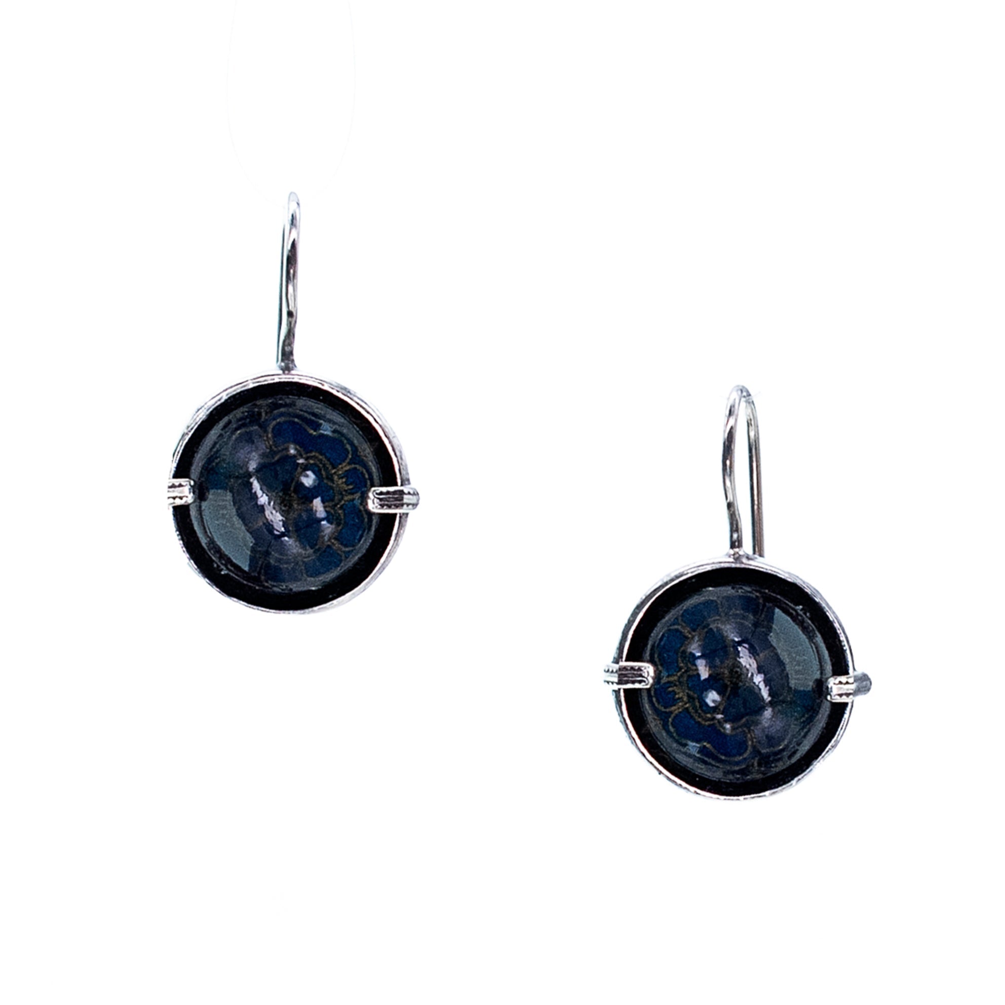 Dark Rose Earrings – Sterling Silver – Gem Kingdom