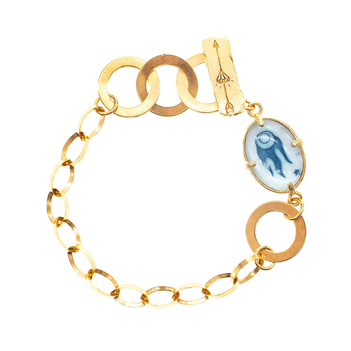 Blauwe Komeet Armband – Verguld – Gem Kingdom