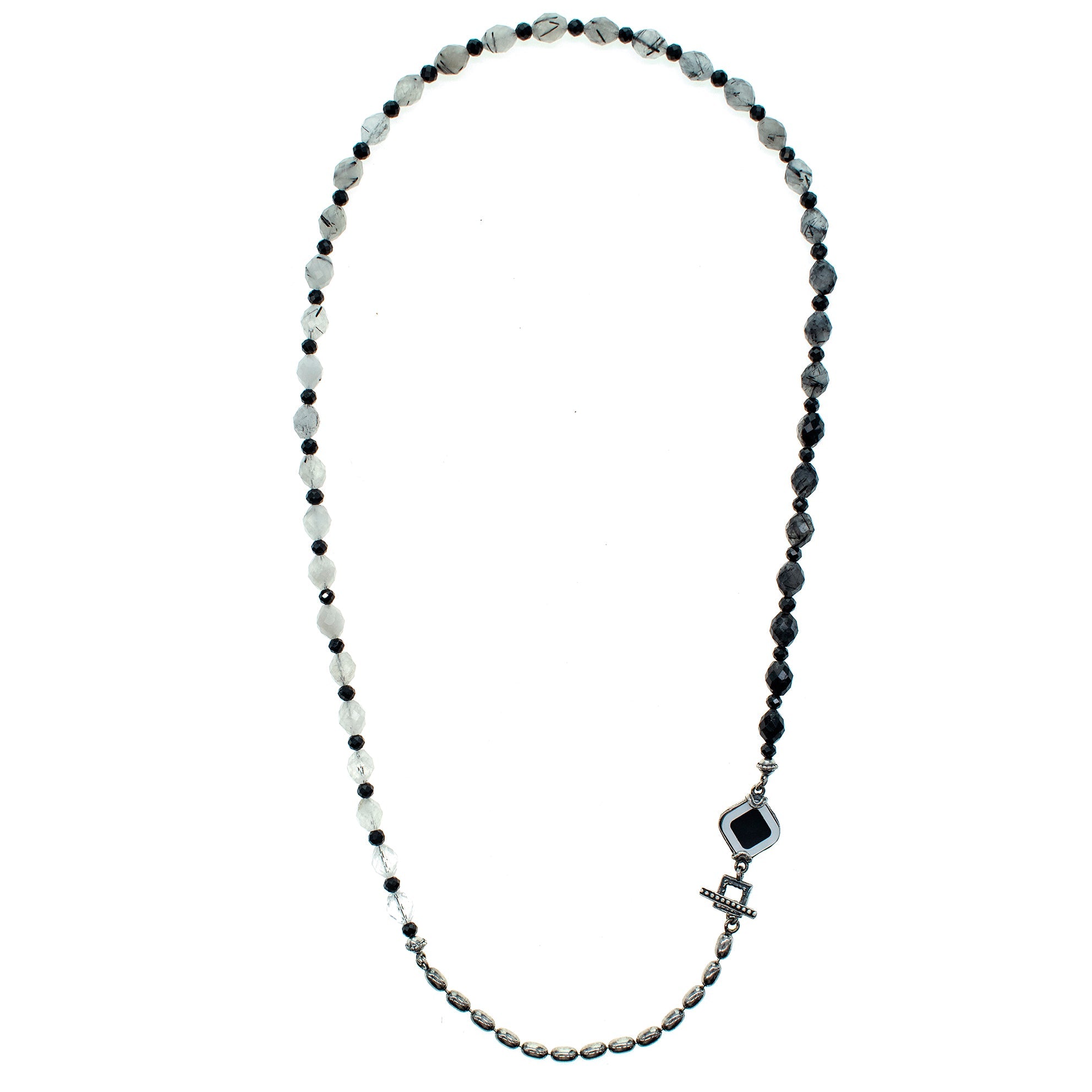 Ombre Beaded Necklace – Sterling Silver – Gem Kingdom