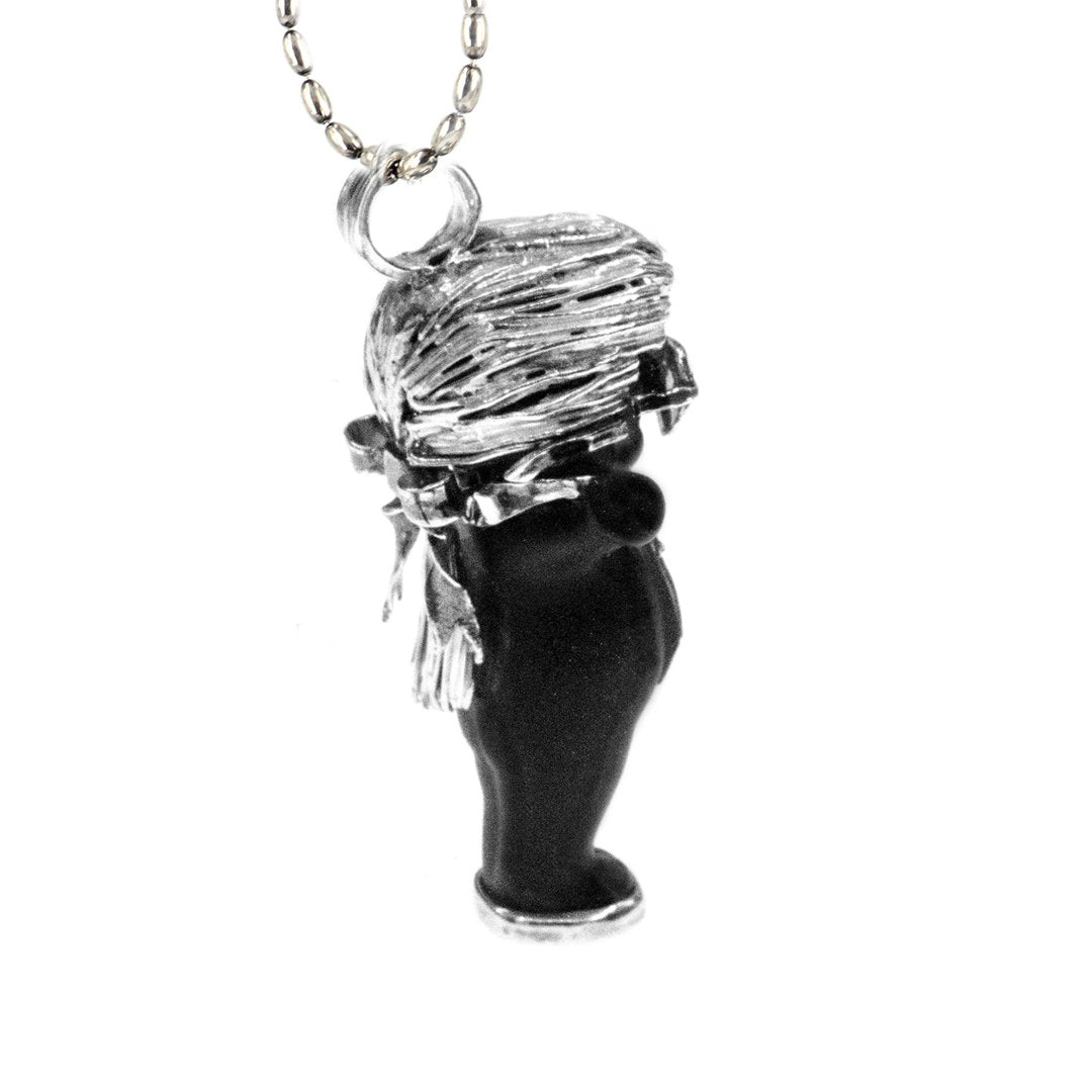 Little Karl Black And Silver Necklace – Sterling Silver – Gem Kingdom