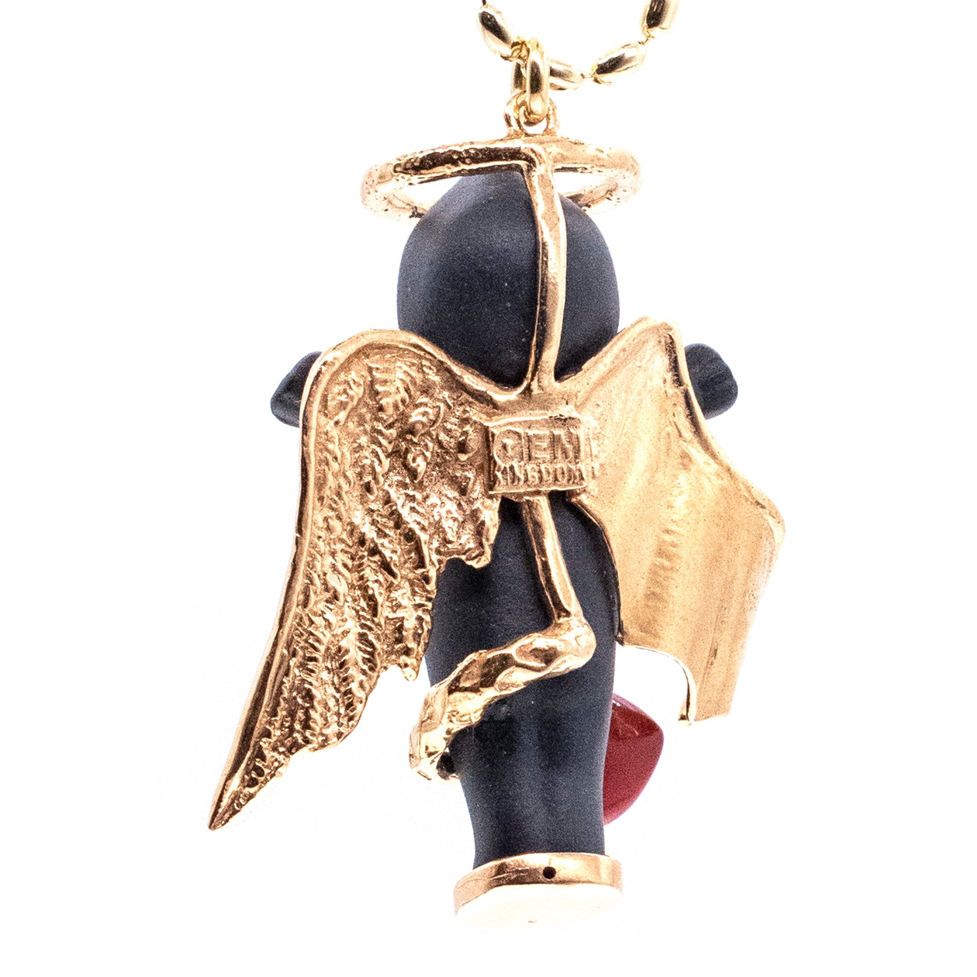 Lucy In The Sky Black And Gold Necklace – Gold Plated – Gem Kingdom