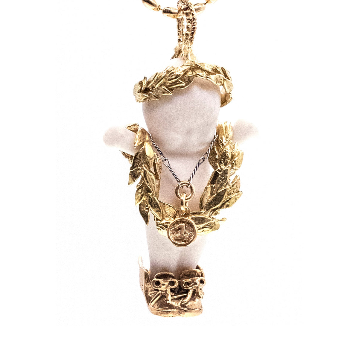 Olympia Ketting Wit En Goud – Verguld – Gem Kingdom