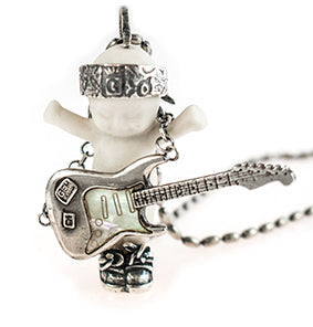 Rock-A-Bye Baby White And Silver Necklace – Sterling Silver – Gem Kingdom
